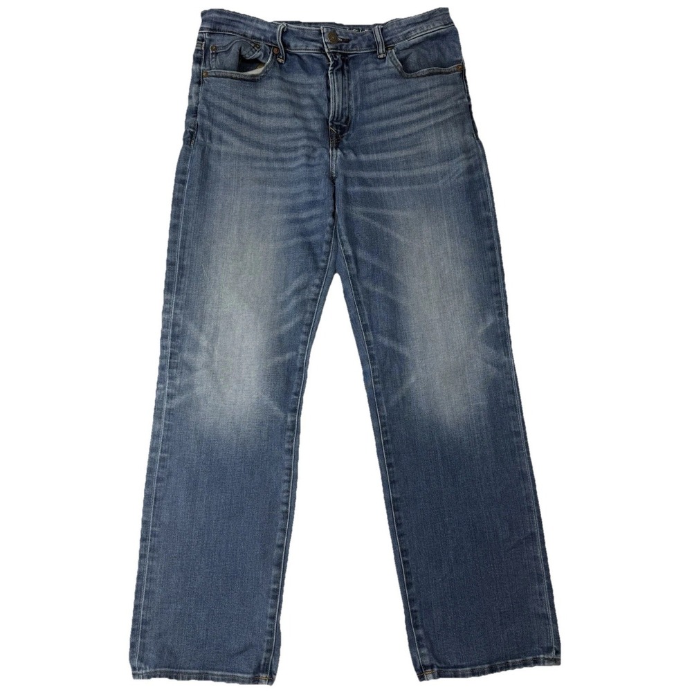 AE American Eagle AIRFLEX+ Jeans Original Bootcut Men's Size 34x32 Blue Washed
